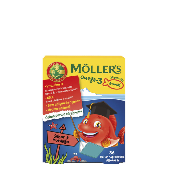 Suplemento Möller´s Gomas Ómega-3 Morango Criança - 36un