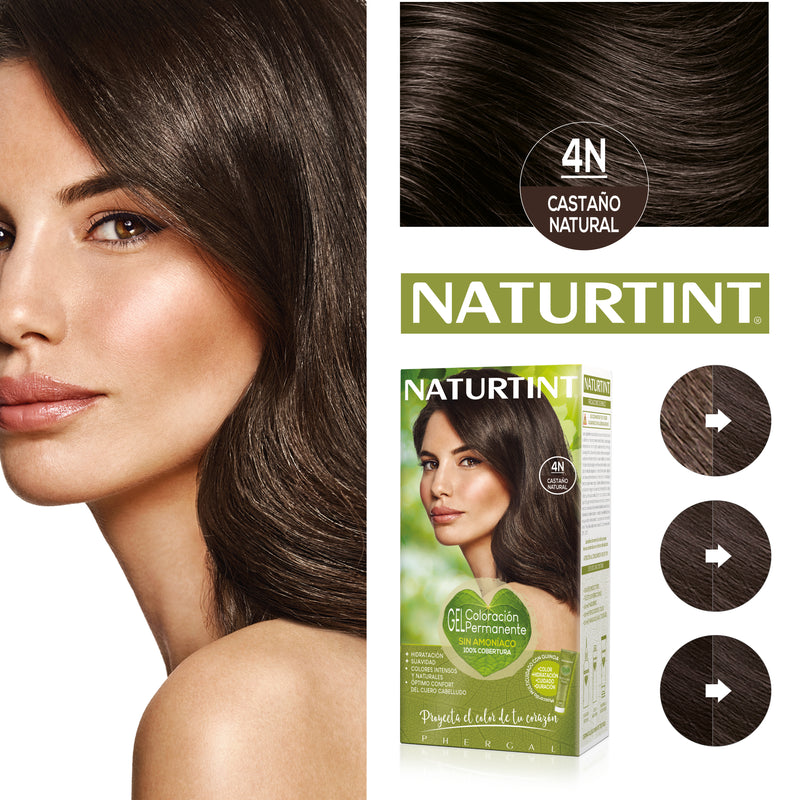 Coloração Permanente Naturtint para Cabelo 4N Castanho Natural